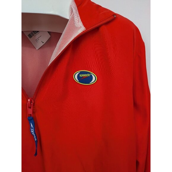 Speedo Y2K Meshed Lined Track Jacket Men Size L Windbreaker Gorpcore Sporty 90s - Picture 7 of 11